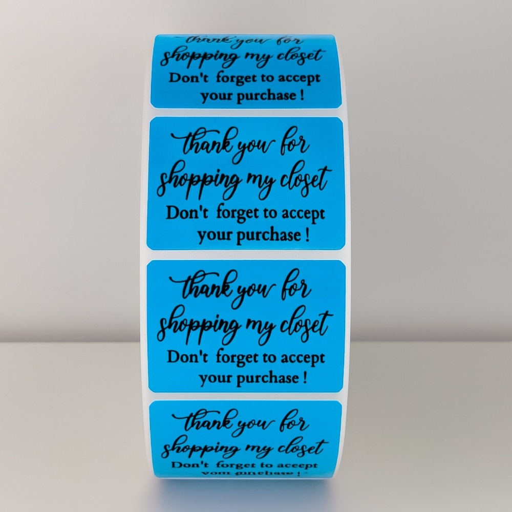 Thank You For Shopping My Closet Stickers Poshmark Labels - Picture 2 of 11